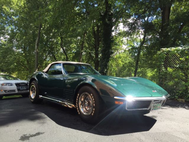 beautiful 1971 numbers matching corvette convertible with only 44000 miles on it