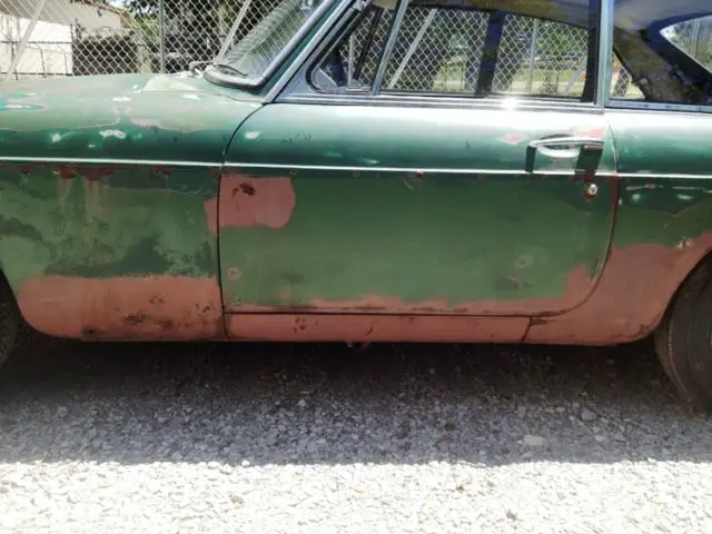 1967 mgb gt project + tons of parts - british green, black interior, manual