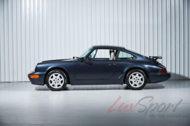 1990 porsche 964 carrera 2 coupe, rare marine blue/grey 71k recent engine reseal