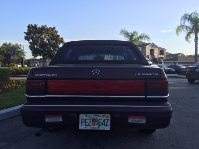 1991 chrysler lebaron 39,000 low miles 4 door automatic florida clean no reserve