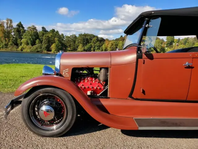 1929 ford touring 4 door epoxy rogue red flathead 8 3-speed manual