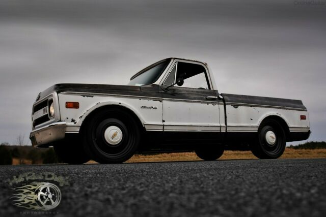 slammed cammed shortbed chevy c-10 hot rat street rod patina pickup clean