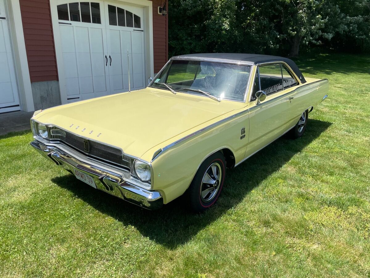 1967 dodge dart coupe yellow rwd automatic gts