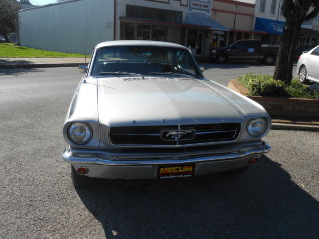 silver 1965 ford mustang coupe 6 cylinder 3 speed manual