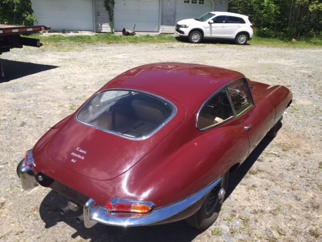 1967 jaguar xke 0 burgundy coupe manual