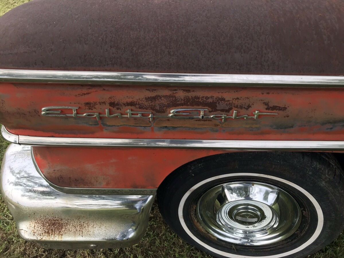 1958 oldsmobile 88 coupe red rwd automatic