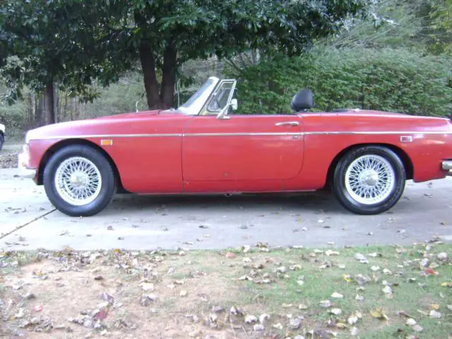 solid rust free mgb - solid chrome bumpers - wire wheels - hard top - project