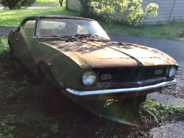 68' camaro, 327, clean title in hand, no reserve, need room, she must go
