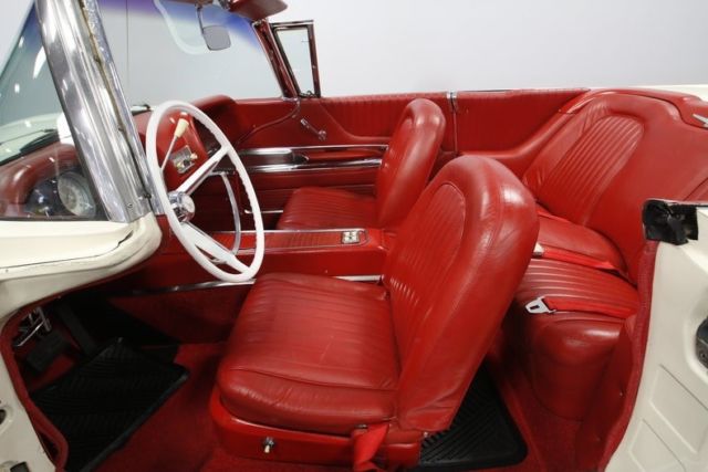 1960 ford thunderbird j-code 70267 miles corinthian white convertible 430 ci v8