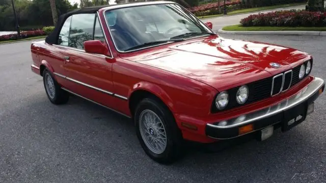 1987 bmw 325i convertible cabrio 1986 1988 red black no reserve free shipping!