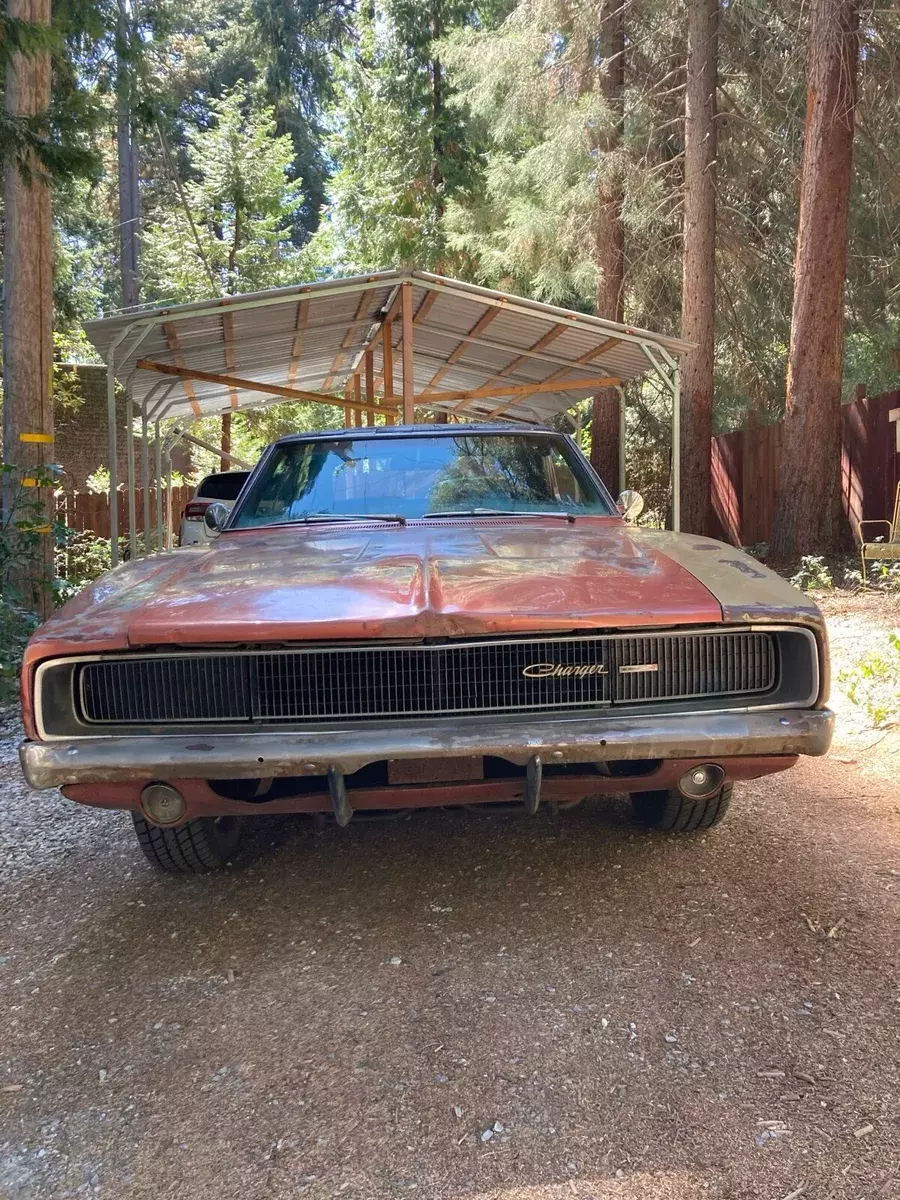 1968 dodge charger coupe orange