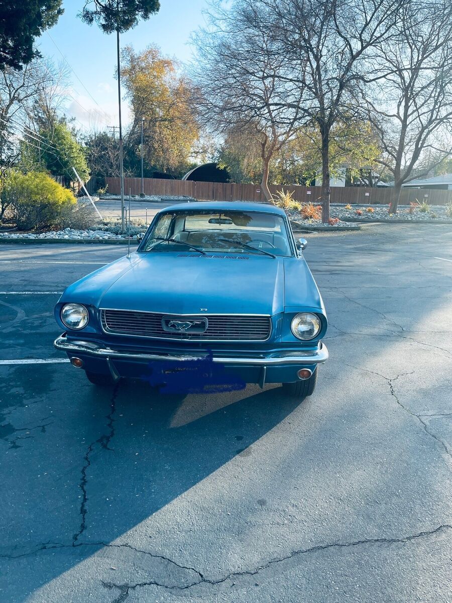 1966 ford mustang coupe blue rwd automatic c code v8