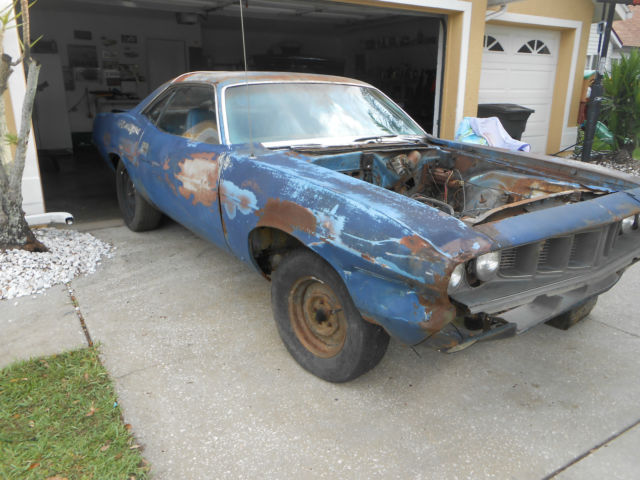 1971 plymouth barracuda fact 318 ac barn find
