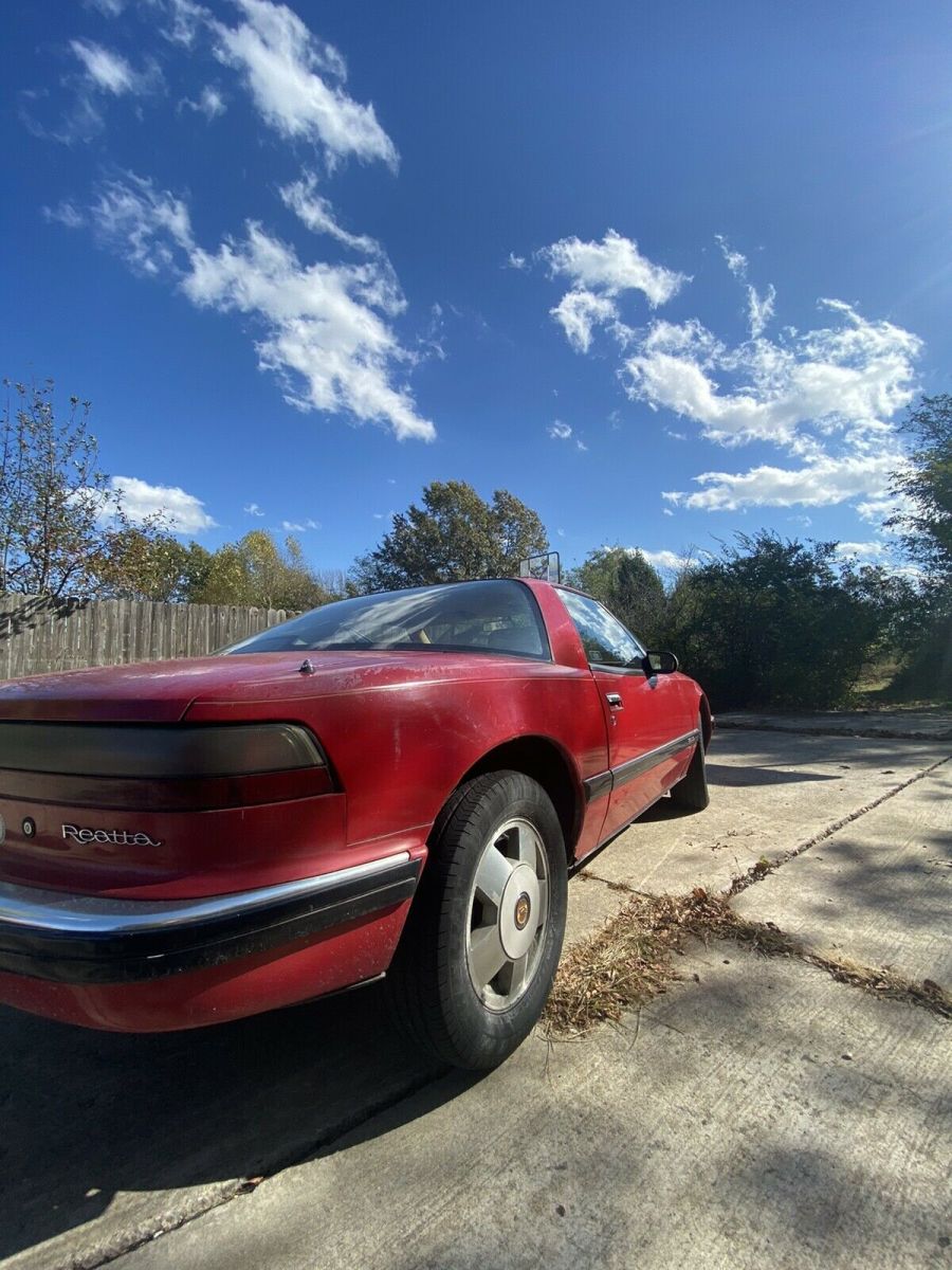 1988 buick reatta red fwd automatic base