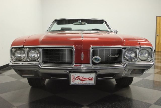 1970 oldsmobile cutlass 111167 miles grenadier red convertible 350 v8 3 speed m