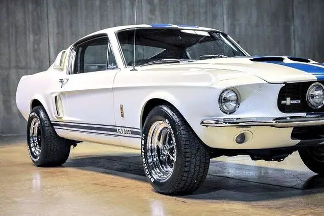 1967 ford mustang fastback shelby gt500 tribute 89996 miles white coupe 428 cu