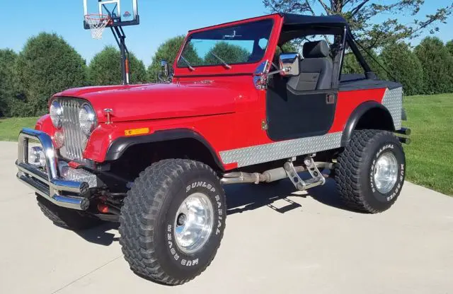 1985 jeep cj7 classy red like new zero rust no reserve