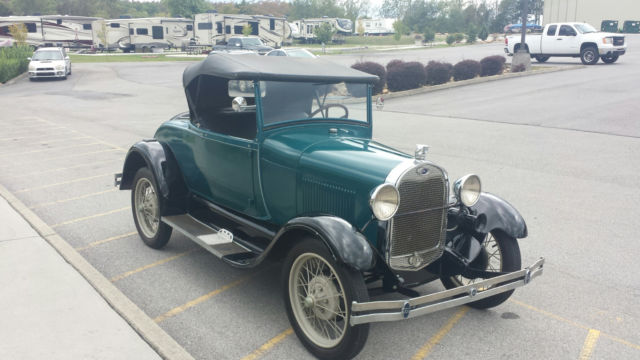 1928 model a roadster convertible with rumble seat
