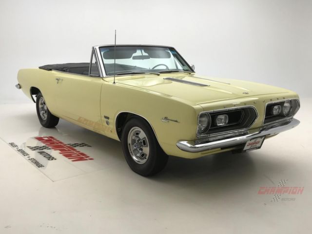 1967 plymouth barracuda formula s 32177 miles yellow 383 4bbl 4 speed manual