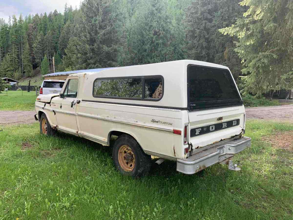 1972 ford f250 pickup white rwd manual camper special