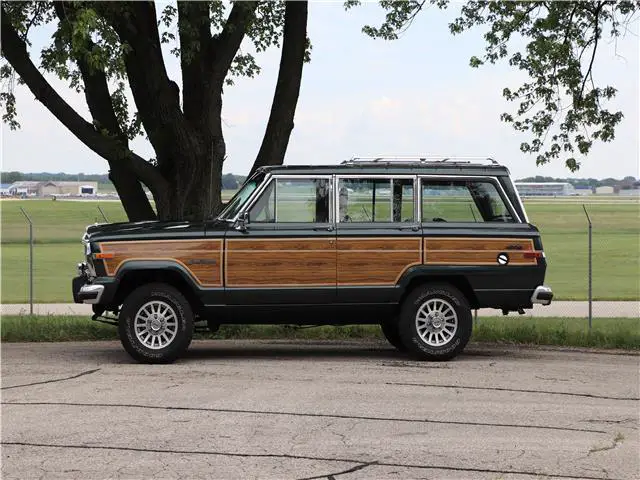 1987 jeep grand wagoneer 1,511 miles hunter green suv 8 cylinder engine 5.9l/36