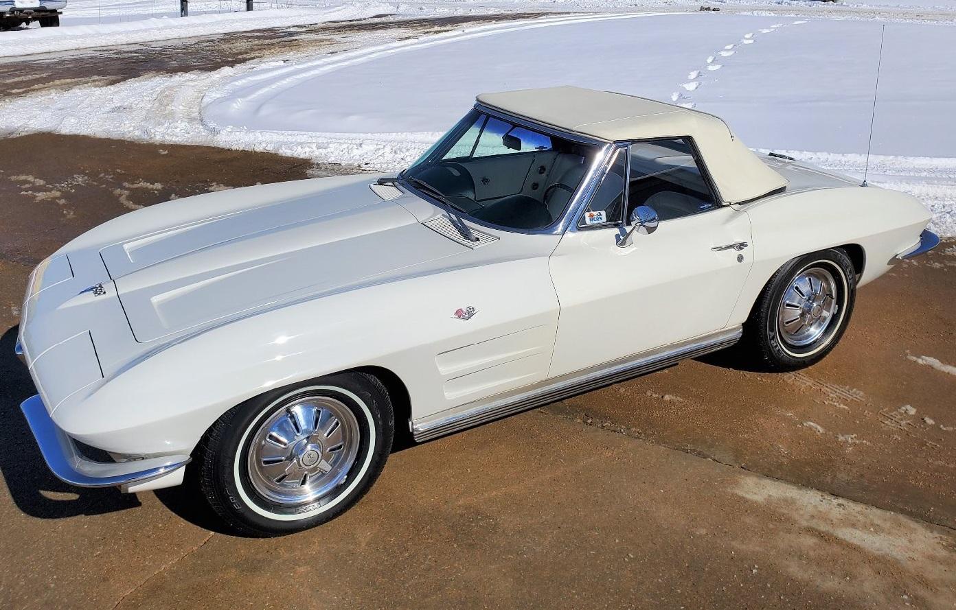 1964 chevrolet corvette factory ac 327 300hp rare color combo of triple white