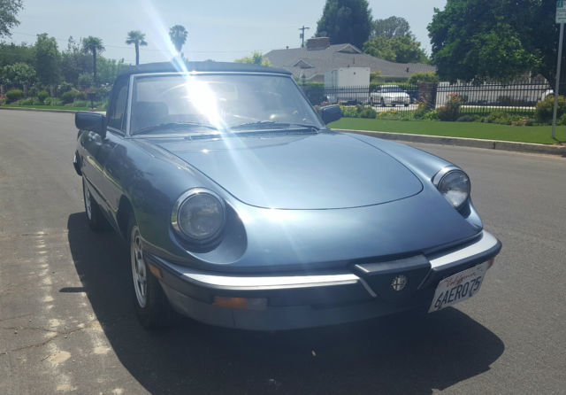 1987 alfa -romeo spider veloce convertible*95k actual mile, so. california car!!