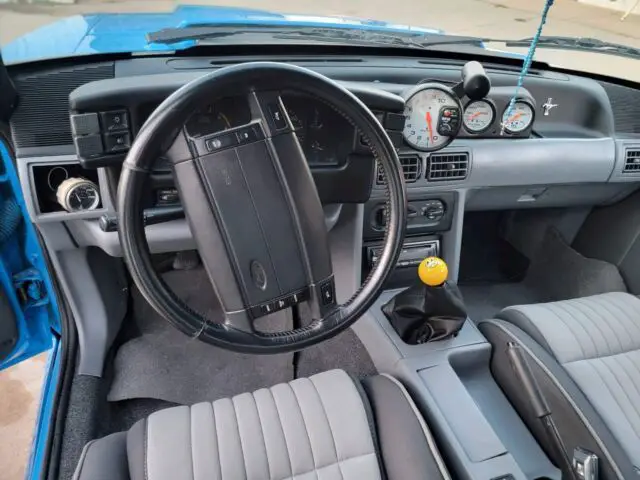 1993 ford mustang hatchback blue rwd manual gt