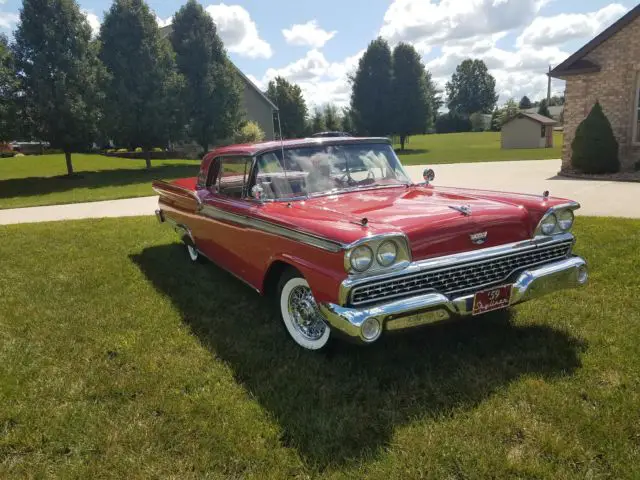 1959 ford galaxie skyliner retractable with new accessory luggage set