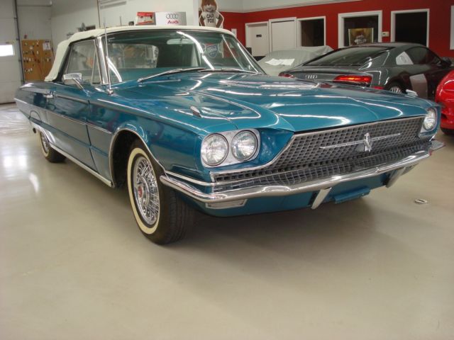 1966 thunderbird restored to nice driver quality new convert top blue exterior