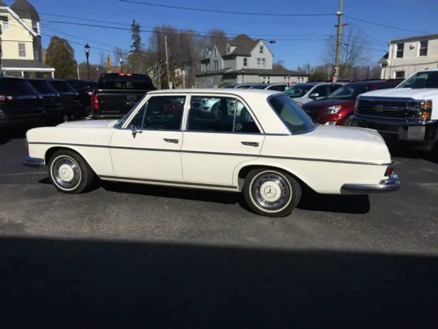 low mileage 1967 mercedes-benz 250s white sedan with black interior hard top