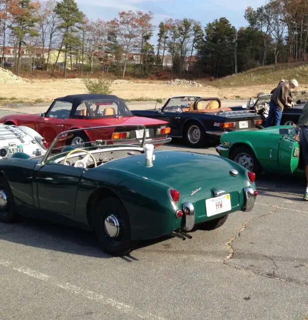 1958 austin healey 100 convertible green rwd manual