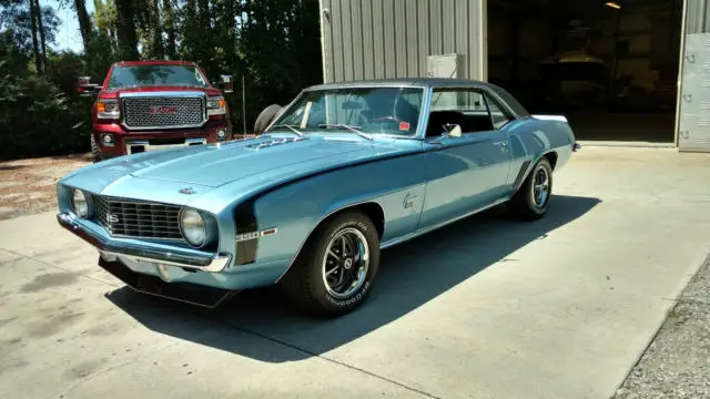 1969 chevrolet camaro ss glacier blue 7116 original miles