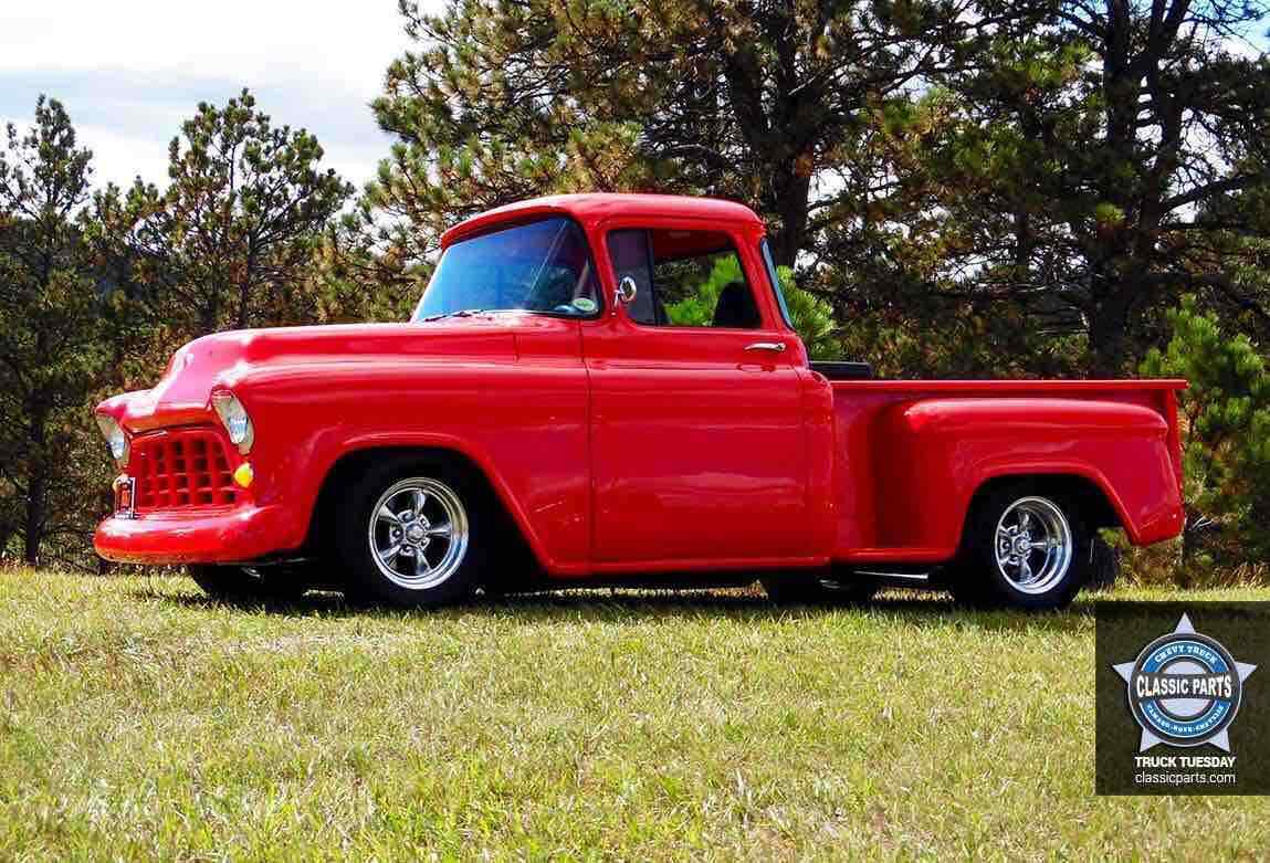 1956 chevrolet 3100 pickup red rwd automatic 1/2 ton