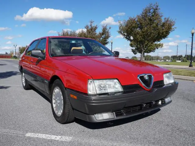 1991 alfa romeo 164 series luxury 41,158 miles red sedan 3.0l v6 automatic