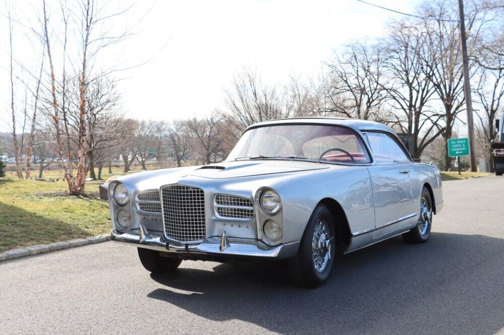 1958 facel vega fv3b coupe grey over red leather interior