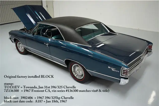 1967 matching numbers ss396 chevelle