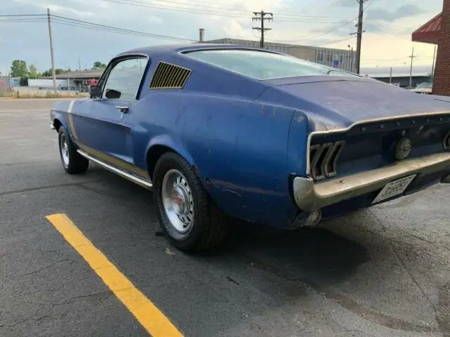 1968 ford mustang fastback factory 289 c.i original acapulco blue