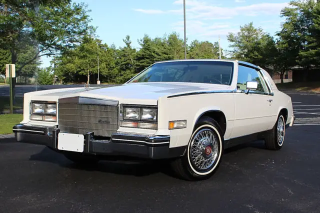 1984 cadillac eldorado biarritz 39k miles triple white/ gray rare rare color!