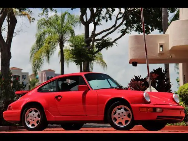 red 63k miles 1991 carrera 4 964 c4 coupe gray leather red piping