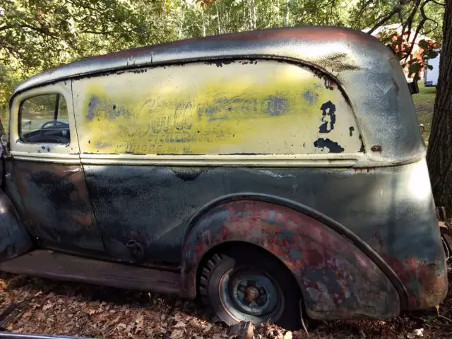 1947 ford panel truck. cool project with great patina