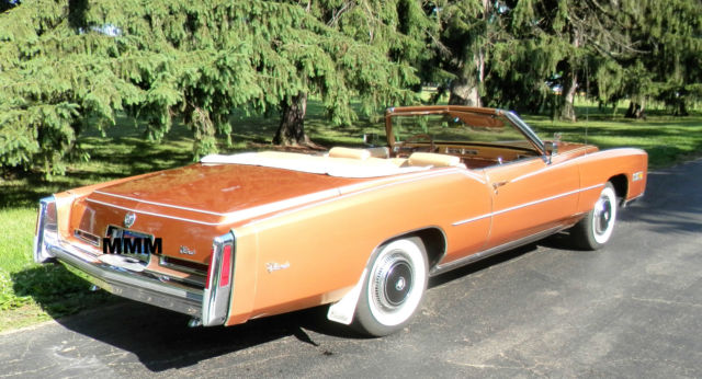 1976 cadillac eldorado convertible amberlite firemist with fleetwood interior