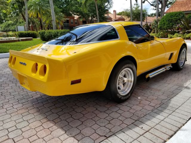 1980 chevrolet corvette c3 yellow black 4 speed manual stick shift 77985 miles!