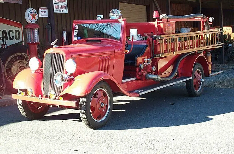 1934 chevrolet fire truck vintage collectible no reserve