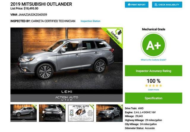 2019 mitsubishi outlander in cedar pass, utah