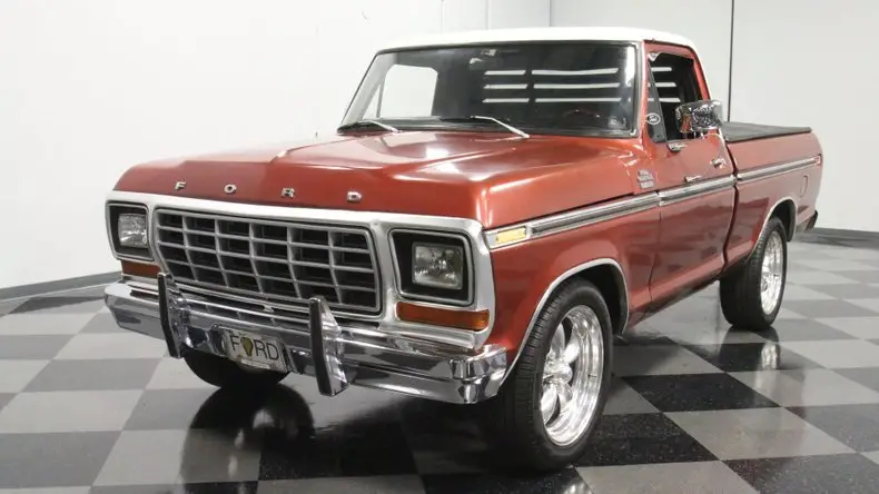 classic vintage chrome fomoco f-100 400 v8 auto transmission brown