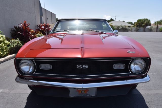 1968 chevrolet camaro convertible auto 0 maroon convertible automatic