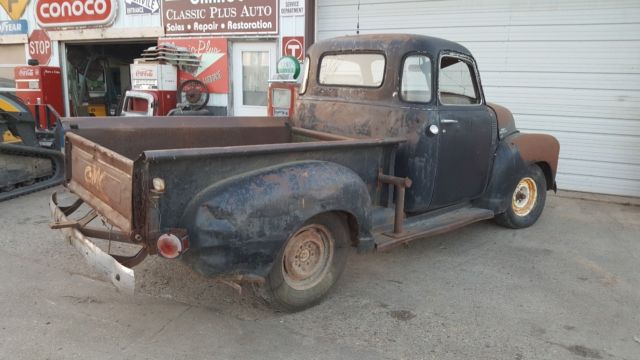 1950 gmc pickup like chevrolet shortbox half ton cporner window