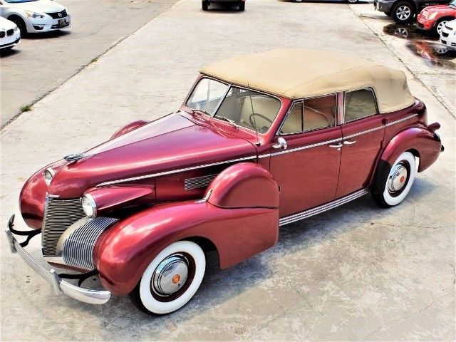 1939 cadillac series 61 convertible sedan 40883 miles burgundy v-8 3-speed