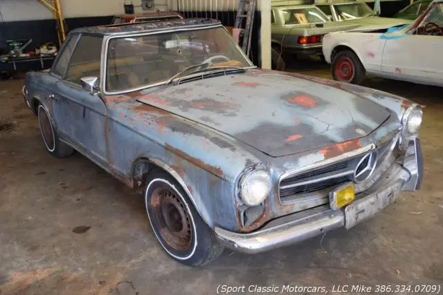 1966 mercedes benz 230sl rare sunroof hardtop 4 speed 304g horizon blue